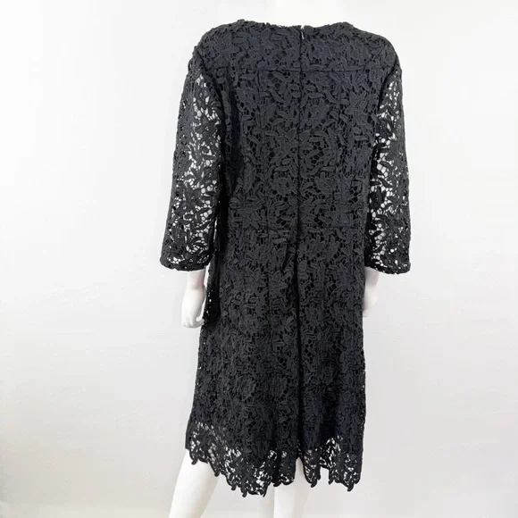 Jessica London Black Lace Midi Dress Plus Size 20W Formal Elegant Goth Witchy - Picture 6 of 9